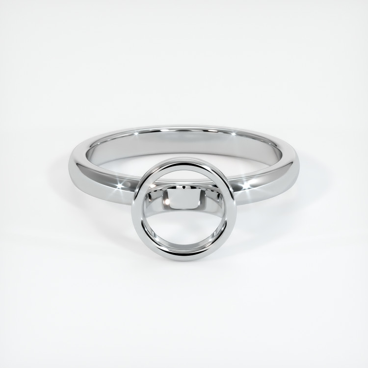 18K White Gold Bezel Ring Setting