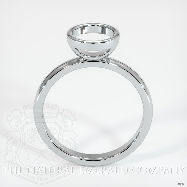 18K White Gold Bezel Ring Setting