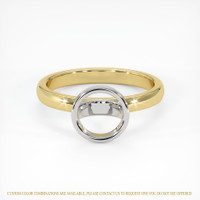 14K White & Yellow Bezel Ring Setting Image