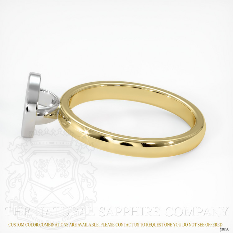 14K White & Yellow Bezel Ring Setting