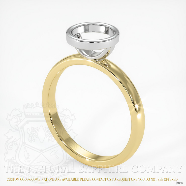 18K White & Yellow Bezel Ring Setting