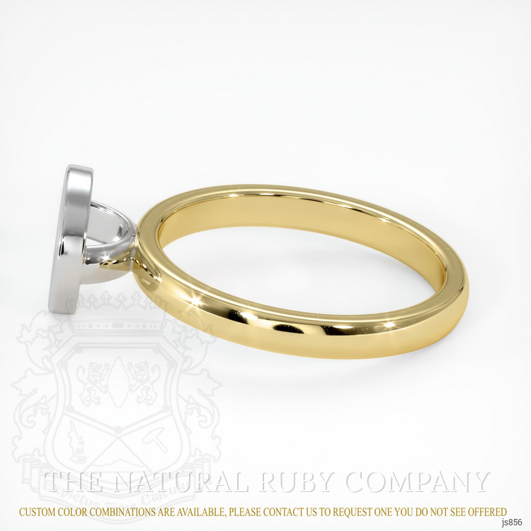 18K White & Yellow Bezel Ring Setting
