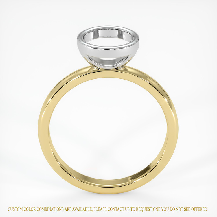 18K White & Yellow Bezel Ring Setting