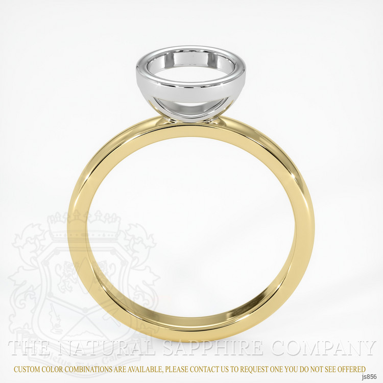 18K White & Yellow Bezel Ring Setting