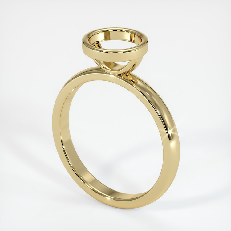 14K Yellow Gold Bezel Ring Setting