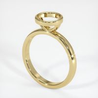 Bezel Emerald Ring 4.54 Ct., 18K Yellow Gold Combination Setting
