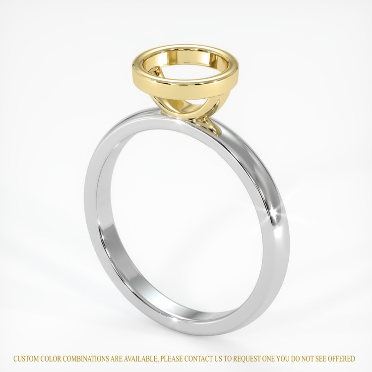 14K Yellow & White Bezel Ring Setting