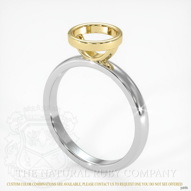 14K Yellow & White Bezel Ring Setting