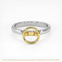 14K Yellow & White Bezel Ring Setting Image