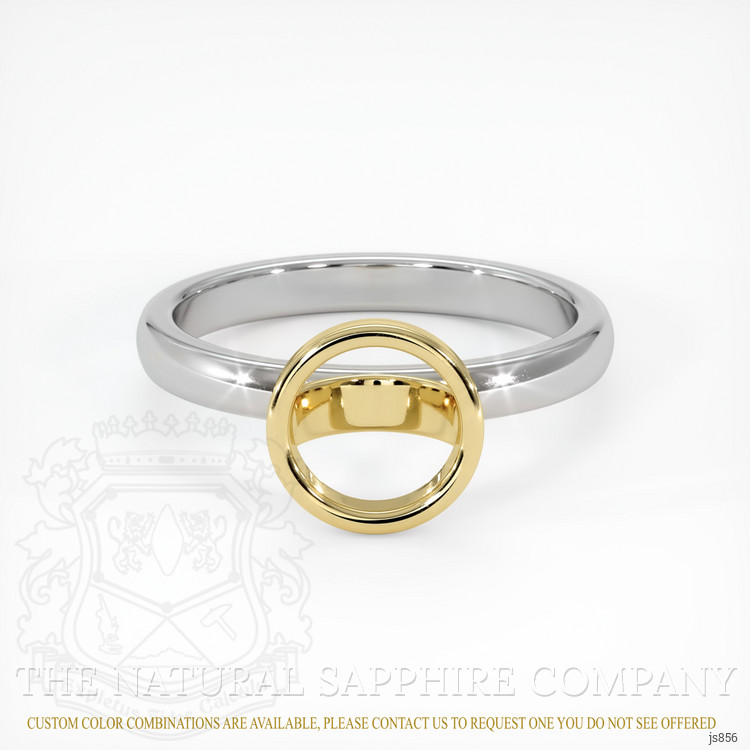 18K Yellow & White Bezel Ring Setting