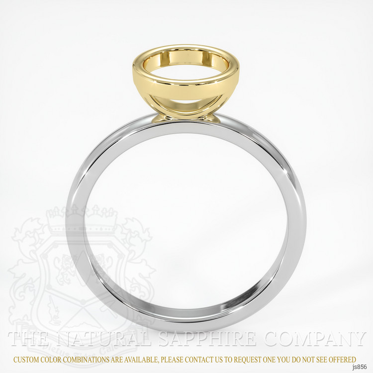 18K Yellow & White Bezel Ring Setting