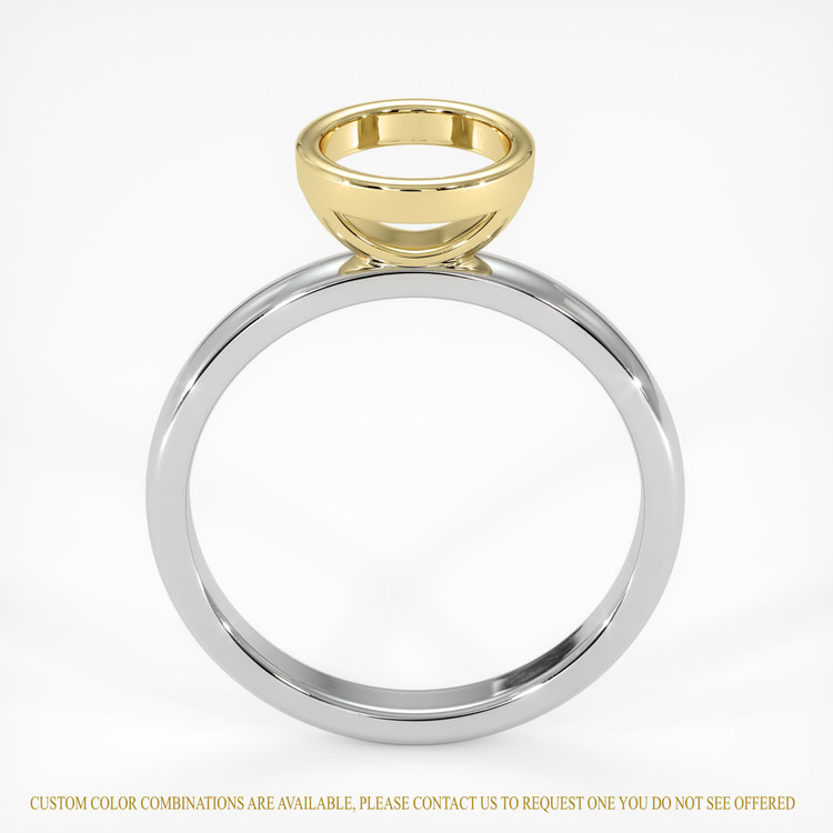 18K Yellow & White Bezel Ring Setting