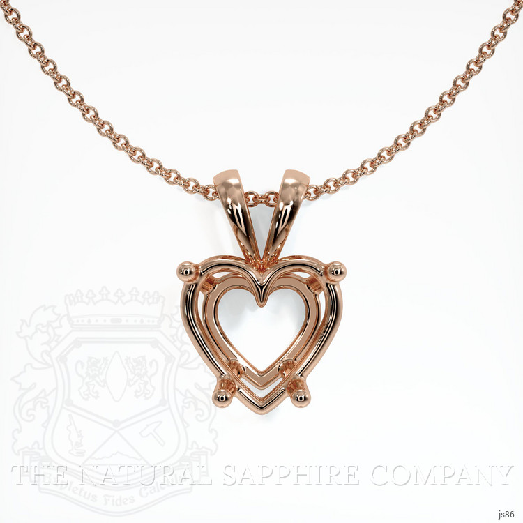 14K Rose Gold Solitaire Pendant Setting