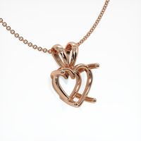 14K Rose Gold Solitaire Pendant Setting Image