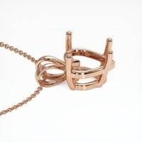14K Rose Gold Solitaire Pendant Setting Image