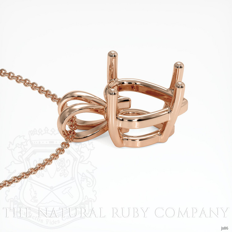 14K Rose Gold Solitaire Pendant Setting