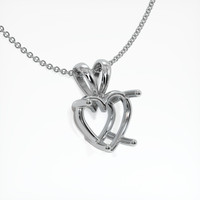 10K White Gold Solitaire Pendant Setting Image