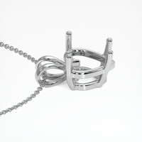 10K White Gold Solitaire Pendant Setting Image