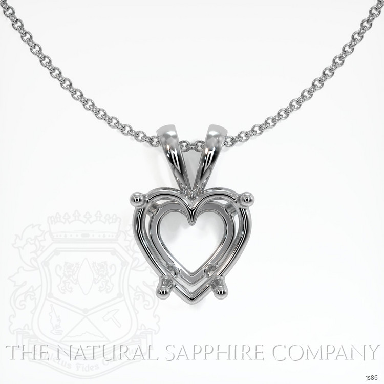 14K White Gold Solitaire Pendant Setting