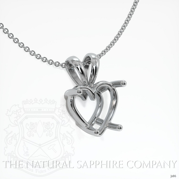 14K White Gold Solitaire Pendant Setting