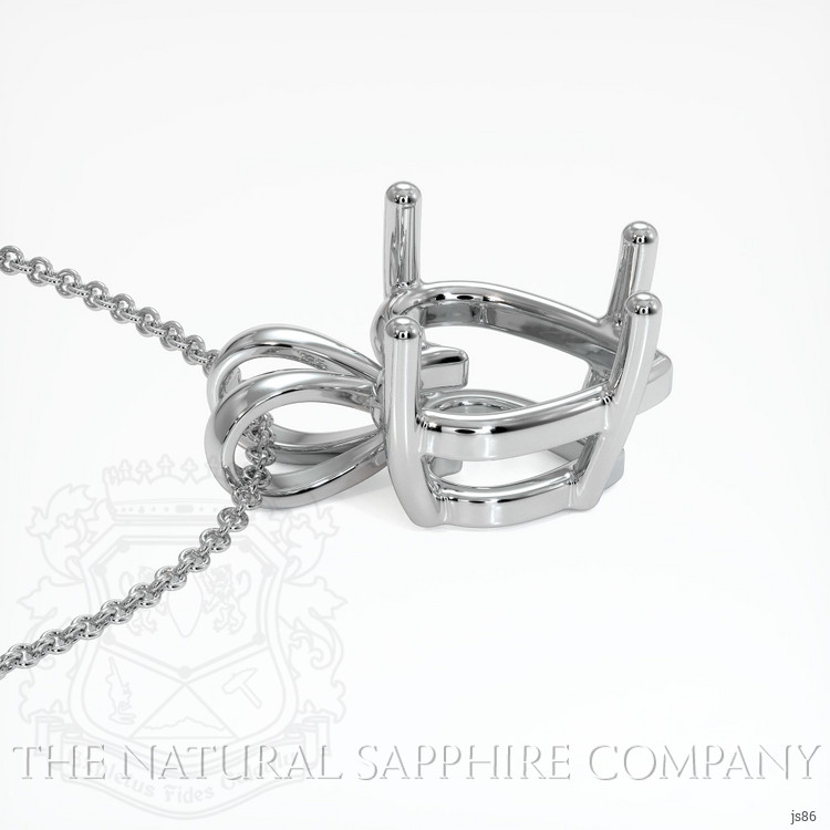 14K White Gold Solitaire Pendant Setting