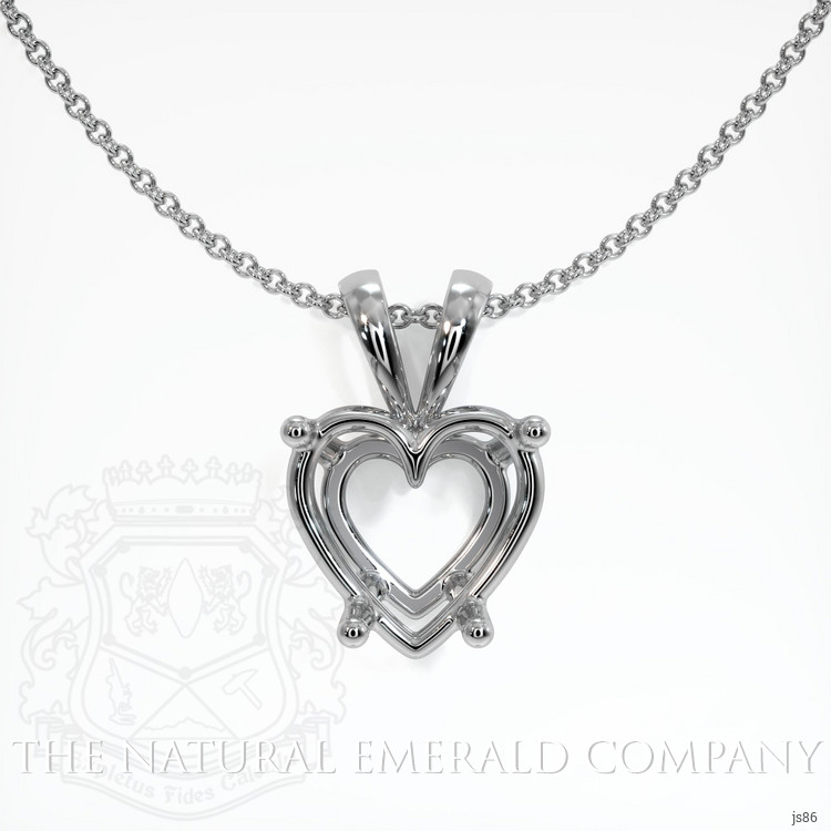 18K White Gold Solitaire Pendant Setting