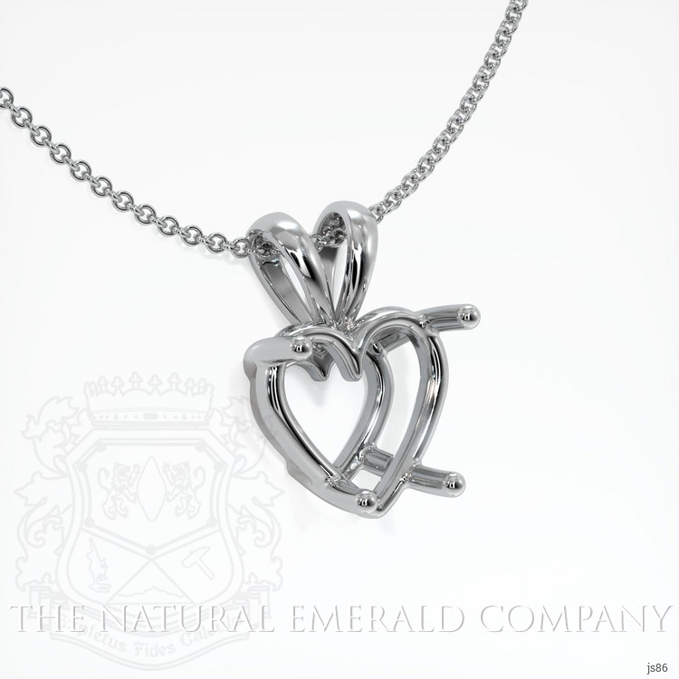 18K White Gold Solitaire Pendant Setting