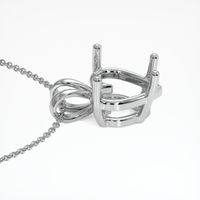 18K White Gold Solitaire Pendant Setting Image
