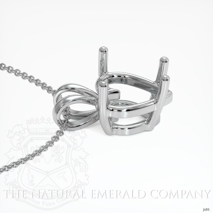 18K White Gold Solitaire Pendant Setting