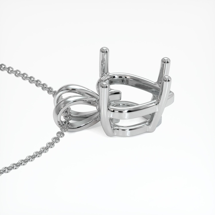 18K White Gold Solitaire Pendant Setting