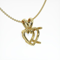 10K Yellow Gold Solitaire Pendant Setting Image