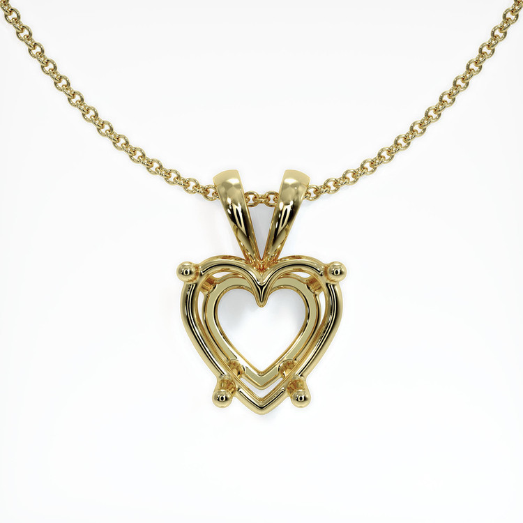 14K Yellow Gold Solitaire Pendant Setting