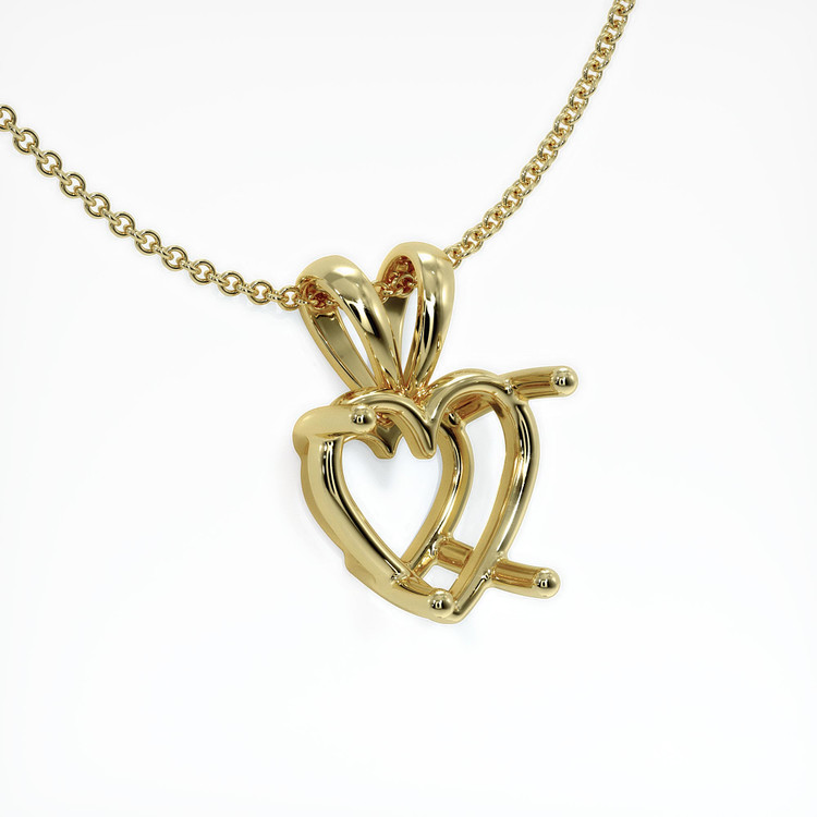 14K Yellow Gold Solitaire Pendant Setting