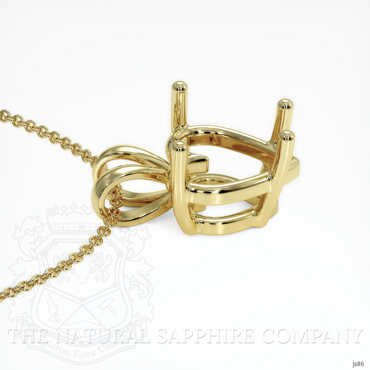 14K Yellow Gold Solitaire Pendant Setting