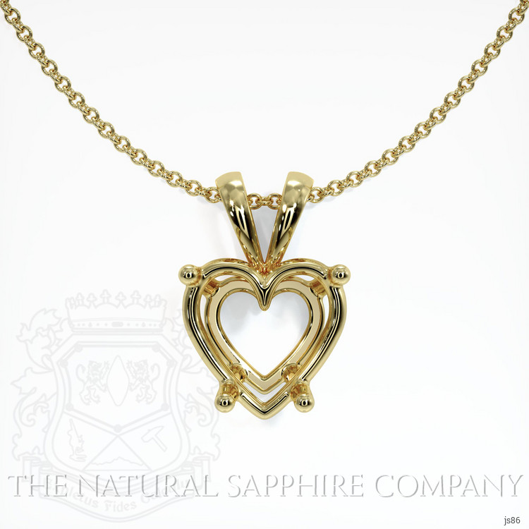 18K Yellow Gold Solitaire Pendant Setting