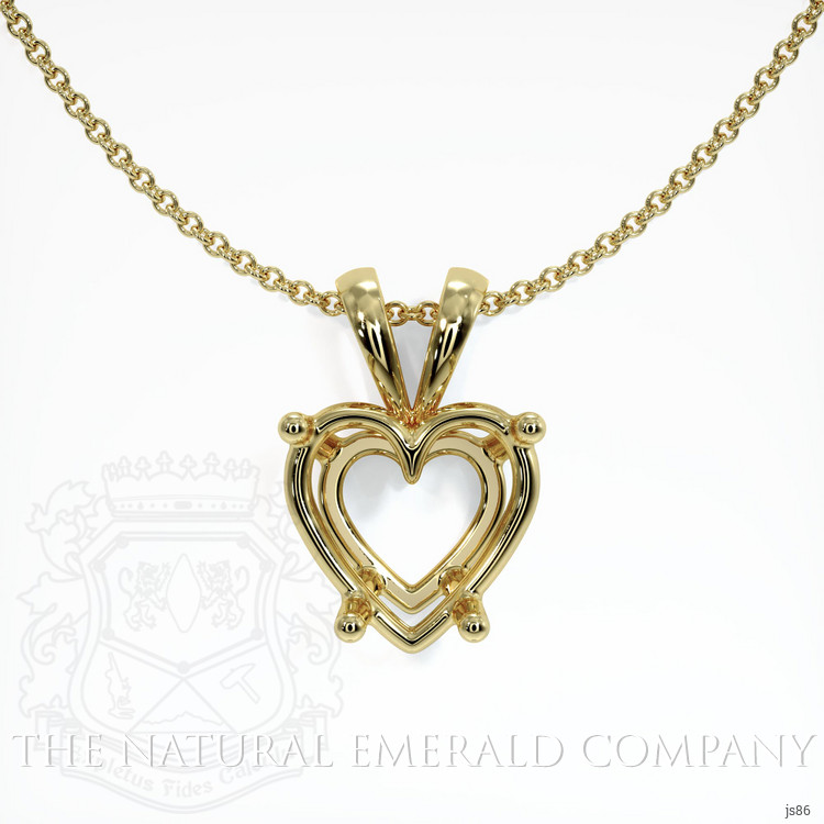 18K Yellow Gold Solitaire Pendant Setting