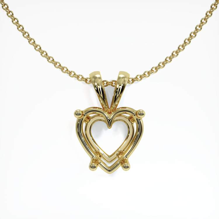 18K Yellow Gold Solitaire Pendant Setting