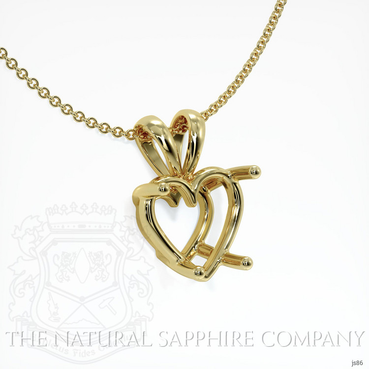 18K Yellow Gold Solitaire Pendant Setting