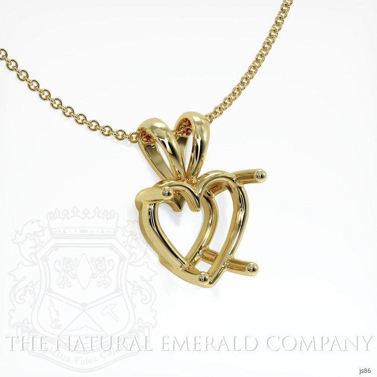 18K Yellow Gold Solitaire Pendant Setting