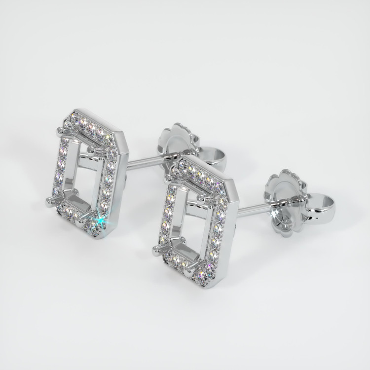 Platinum 950 Studs Earring Setting