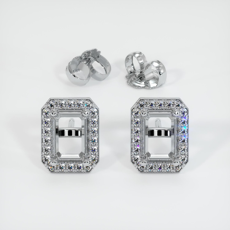 Platinum 950 Studs Earring Setting