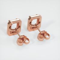 14K Rose Gold Studs Earring Setting Image