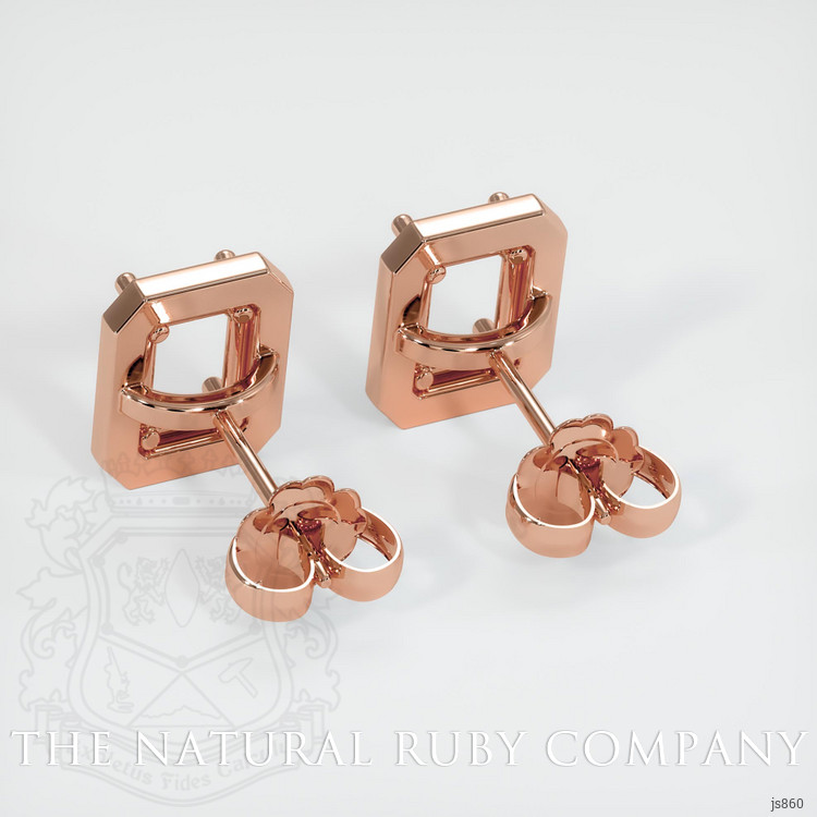 14K Rose Gold Studs Earring Setting