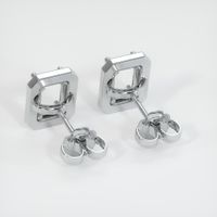 14K White Gold Studs Earring Setting Image