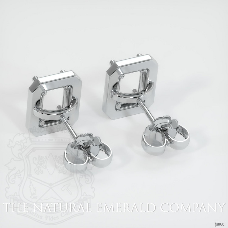 18K White Gold Studs Earring Setting