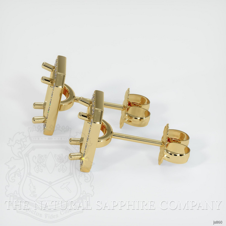14K Yellow Gold Studs Earring Setting