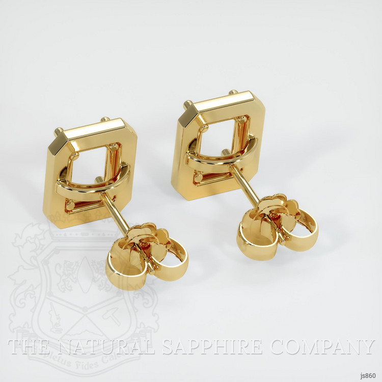 14K Yellow Gold Studs Earring Setting