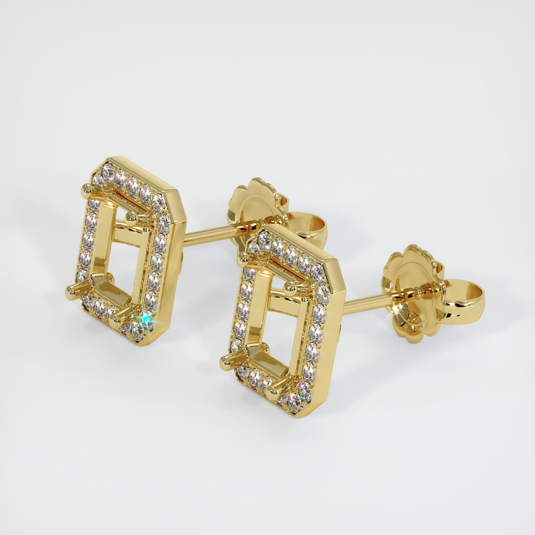 18K Yellow Gold Studs Earring Setting