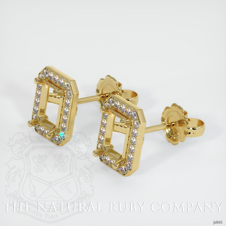 18K Yellow Gold Studs Earring Setting