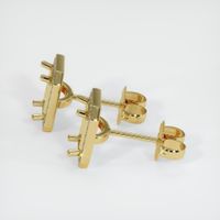 18K Yellow Gold Studs Earring Setting Image